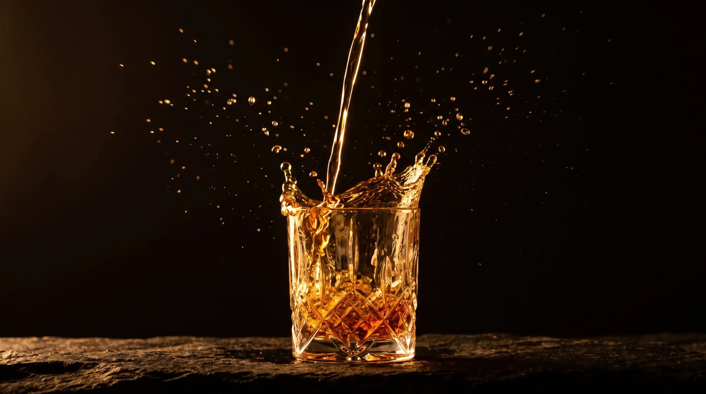 Destilát nalévaný do degustační sklenice
